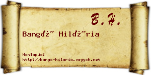 Bangó Hilária névjegykártya